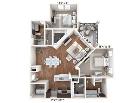 Azure Floor Plan at Bridge at Indigo, Texas, 78717